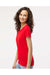 M&O 4810 Womens Gold Soft Touch Short Sleeve Crewneck T-Shirt Deep Red Model Side