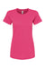 M&O 4810 Womens Gold Soft Touch Short Sleeve Crewneck T-Shirt Heliconia Pink Flat Front