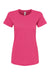 M&O 4810 Womens Gold Soft Touch Short Sleeve Crewneck T-Shirt Heliconia Pink Flat Front