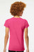 M&O 4810 Womens Gold Soft Touch Short Sleeve Crewneck T-Shirt Heliconia Pink Model Back