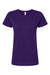 M&O 4810 Womens Gold Soft Touch Short Sleeve Crewneck T-Shirt Purple Flat Front