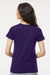 M&O 4810 Womens Gold Soft Touch Short Sleeve Crewneck T-Shirt Purple Model Back