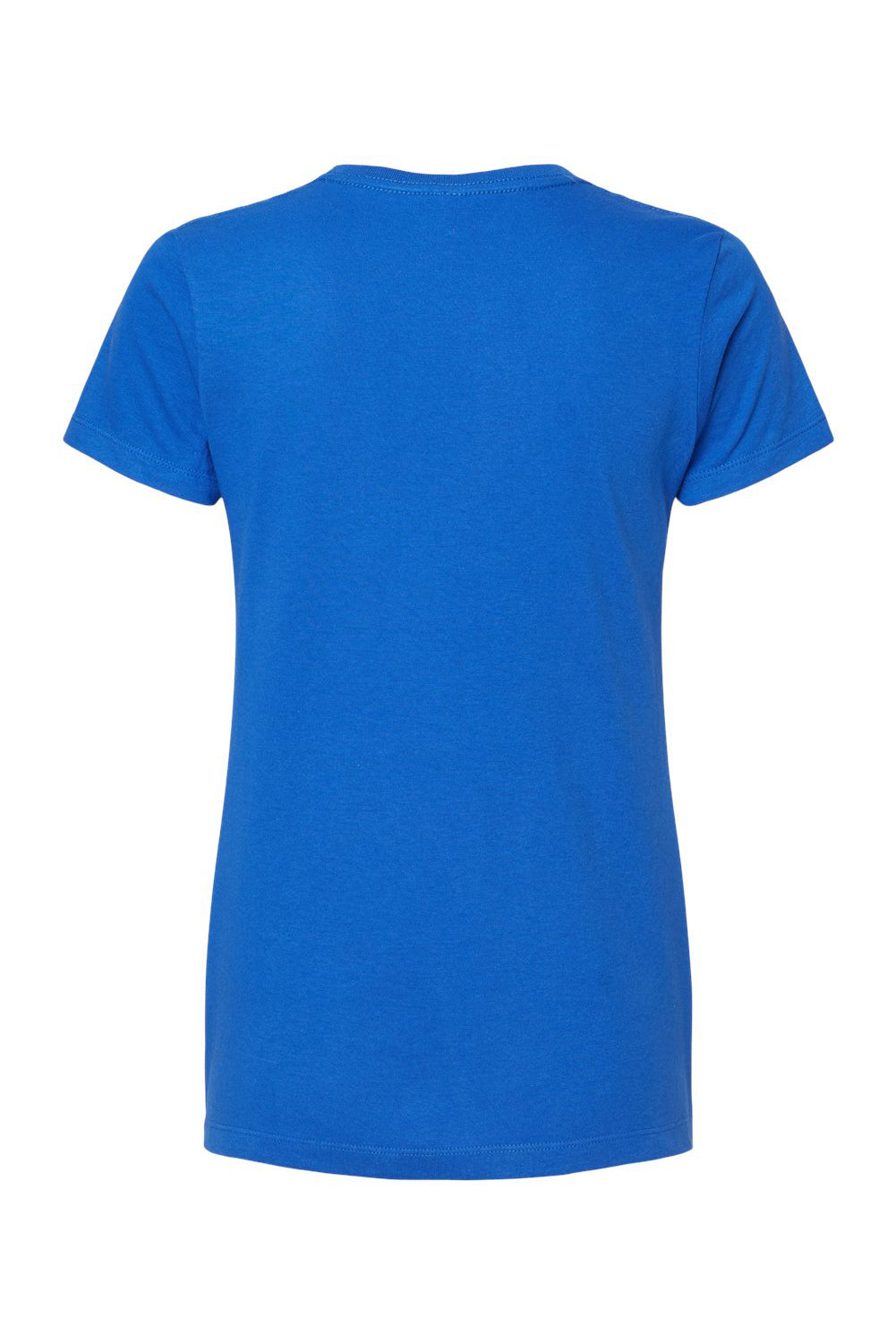 M&O 4810 Womens Gold Soft Touch Short Sleeve Crewneck T-Shirt Royal Blue Flat Back