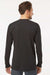 M&O 4820 Mens Gold Soft Touch Long Sleeve Crewneck T-Shirt Black Model Back