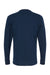 M&O 4820 Mens Gold Soft Touch Long Sleeve Crewneck T-Shirt Deep Navy Blue Flat Back