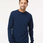 M&O Mens Gold Soft Touch Long Sleeve Crewneck T-Shirt - Deep Navy Blue - NEW