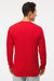 M&O 4820 Mens Gold Soft Touch Long Sleeve Crewneck T-Shirt Deep Red Model Back