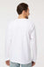 M&O 4820 Mens Gold Soft Touch Long Sleeve Crewneck T-Shirt White Model Back