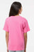 M&O 4850 Youth Gold Soft Touch Short Sleeve Crewneck T-Shirt Azalea Pink Model Back