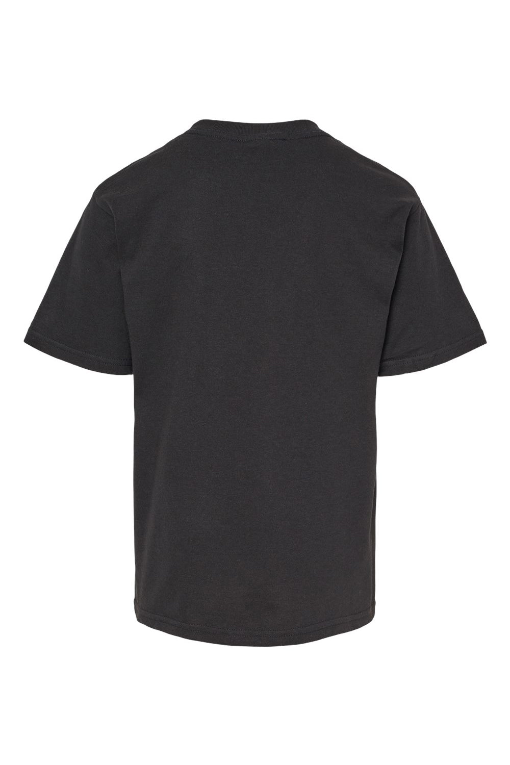 M&O 4850 Youth Gold Soft Touch Short Sleeve Crewneck T-Shirt Black Flat Back