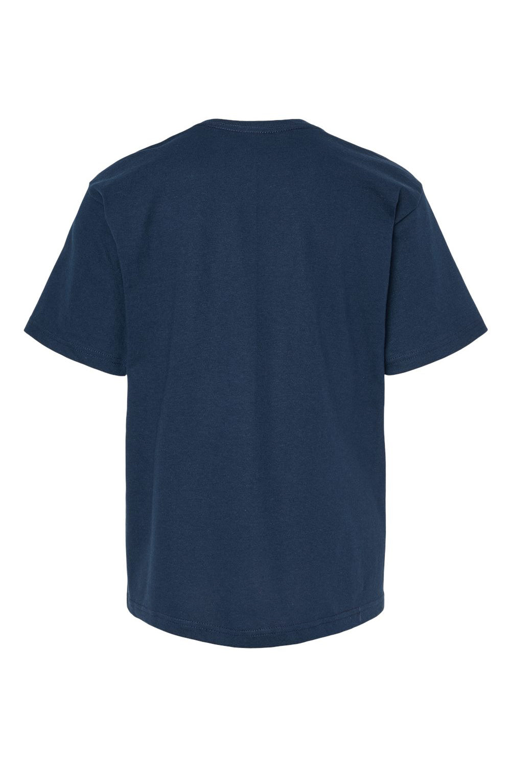 M&O 4850 Youth Gold Soft Touch Short Sleeve Crewneck T-Shirt Deep Navy Blue Flat Back