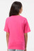 M&O 4850 Youth Gold Soft Touch Short Sleeve Crewneck T-Shirt Heliconia Pink Model Back