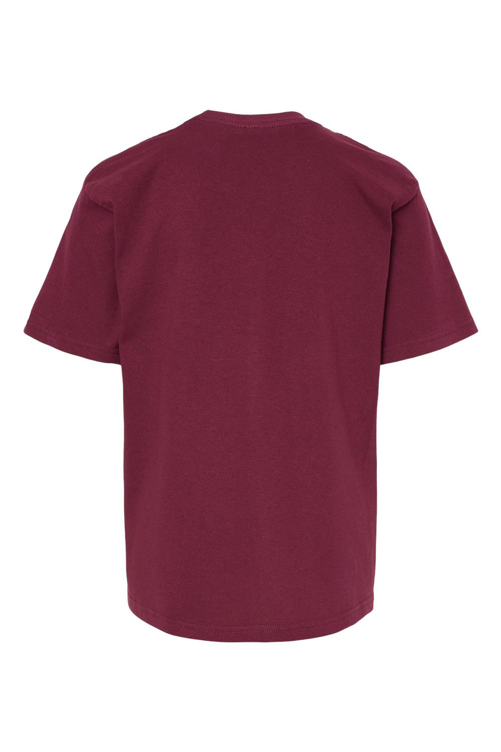 M&O 4850 Youth Gold Soft Touch Short Sleeve Crewneck T-Shirt Maroon Flat Back