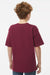 M&O 4850 Youth Gold Soft Touch Short Sleeve Crewneck T-Shirt Maroon Model Back