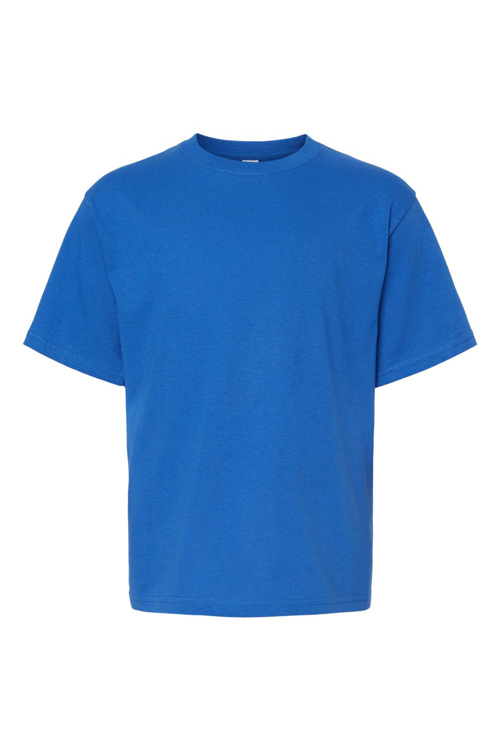 M&O 4850 Youth Gold Soft Touch Short Sleeve Crewneck T-Shirt Royal Blue Flat Front