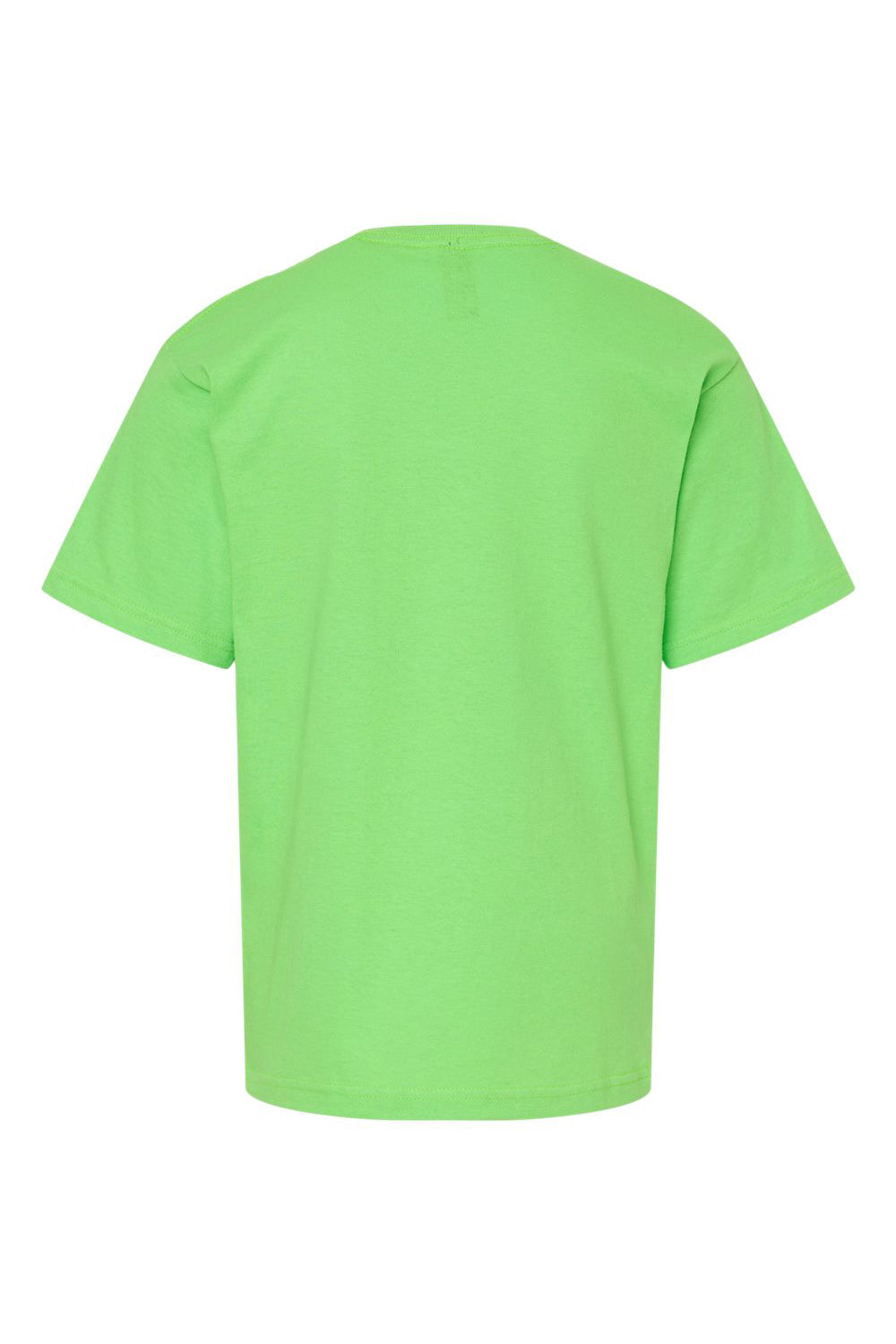 M&O 4850 Youth Gold Soft Touch Short Sleeve Crewneck T-Shirt Vivid Lime Green Flat Back