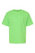 M&O 4850 Youth Gold Soft Touch Short Sleeve Crewneck T-Shirt Vivid Lime Green Flat Front