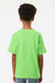 M&O 4850 Youth Gold Soft Touch Short Sleeve Crewneck T-Shirt Vivid Lime Green Model Back