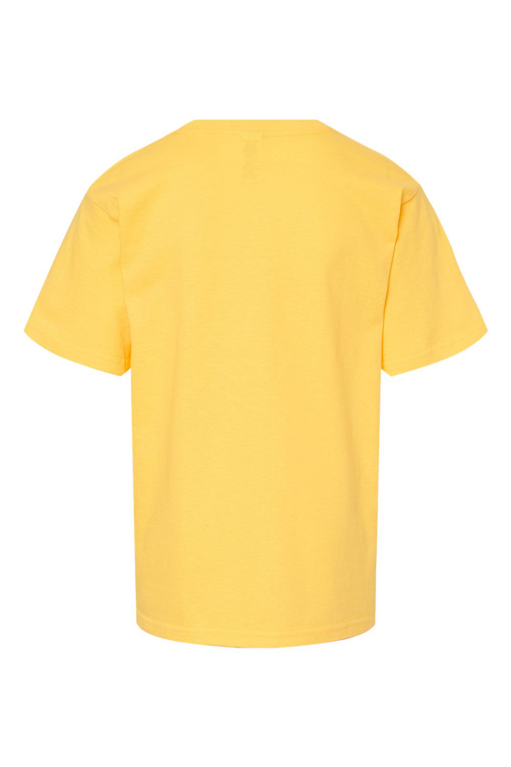 M&O 4850 Youth Gold Soft Touch Short Sleeve Crewneck T-Shirt Yellow Flat Back