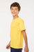 M&O 4850 Youth Gold Soft Touch Short Sleeve Crewneck T-Shirt Yellow Model Side
