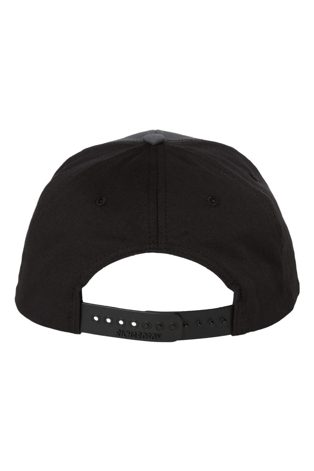 Richardson Hats 312 Mens Twill Back Snapback Trucker Hat Charcoal Grey/Black Flat Back