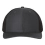 Richardson Hats Mens Twill Back Snapback Trucker Hat - Charcoal Grey/Black