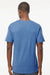 M&O 4800 Mens Gold Soft Touch Short Sleeve Crewneck T-Shirt Heather Royal Blue Model Back