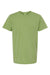 M&O 6500M Mens Vintage Garment Dyed Short Sleeve Crewneck T-Shirt Aloe Green Flat Front
