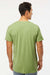 M&O 6500M Mens Vintage Garment Dyed Short Sleeve Crewneck T-Shirt Aloe Green Model Back