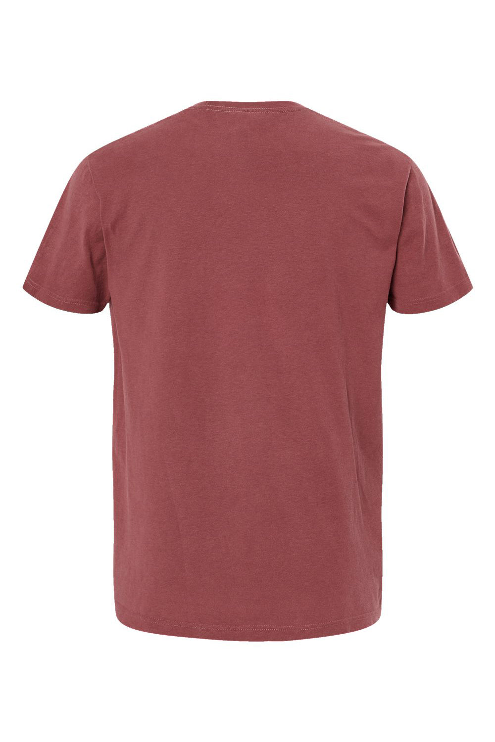 M&O 6500M Mens Vintage Garment Dyed Short Sleeve Crewneck T-Shirt Brick Red Flat Back