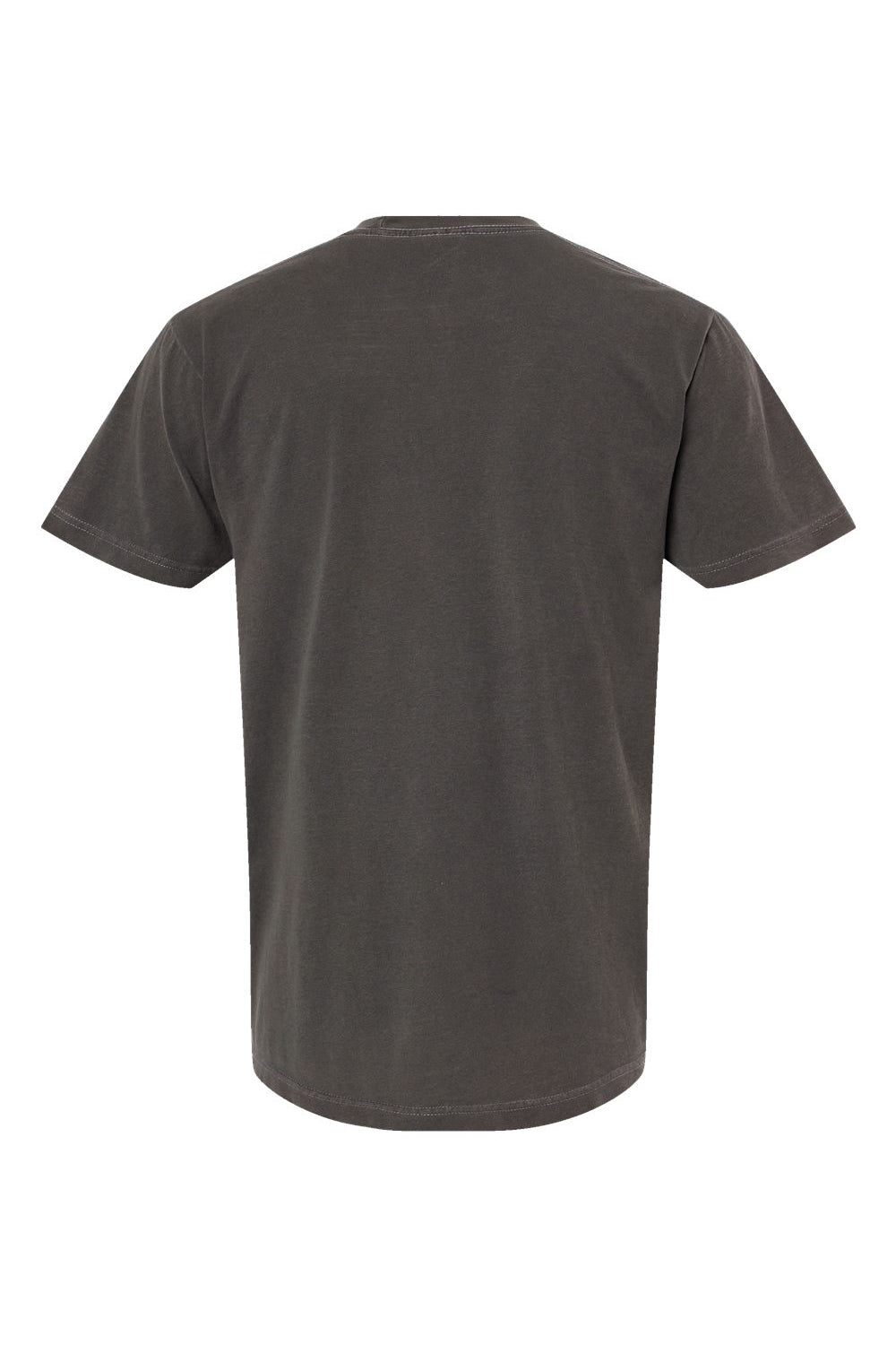 M&O 6500M Mens Vintage Garment Dyed Short Sleeve Crewneck T-Shirt Charcoal Grey Flat Back