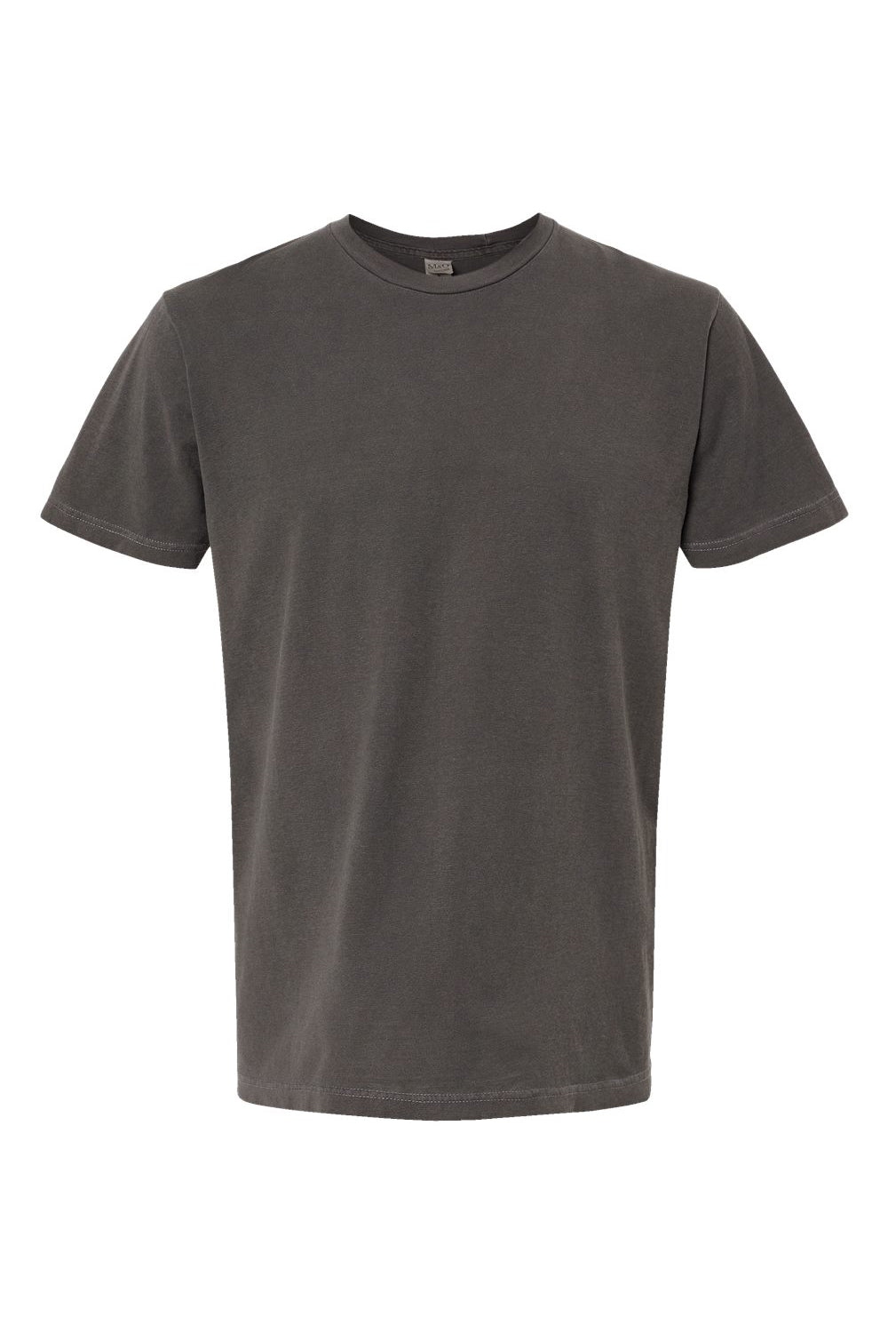 M&O 6500M Mens Vintage Garment Dyed Short Sleeve Crewneck T-Shirt Charcoal Grey Flat Front