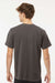 M&O 6500M Mens Vintage Garment Dyed Short Sleeve Crewneck T-Shirt Charcoal Grey Model Back