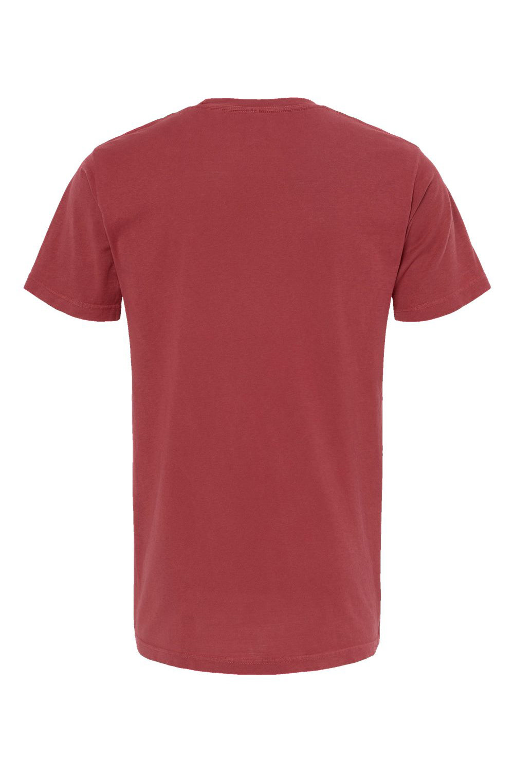 M&O 6500M Mens Vintage Garment Dyed Short Sleeve Crewneck T-Shirt Crimson Red Flat Back