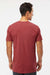 M&O 6500M Mens Vintage Garment Dyed Short Sleeve Crewneck T-Shirt Crimson Red Model Back