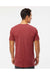 M&O 6500M Mens Vintage Garment Dyed Short Sleeve Crewneck T-Shirt Crimson Red Model Back