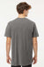 M&O 6500M Mens Vintage Garment Dyed Short Sleeve Crewneck T-Shirt Grey Model Back
