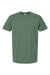 M&O 6500M Mens Vintage Garment Dyed Short Sleeve Crewneck T-Shirt Light Green Flat Front
