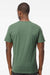 M&O 6500M Mens Vintage Garment Dyed Short Sleeve Crewneck T-Shirt Light Green Model Back