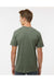 M&O 6500M Mens Vintage Garment Dyed Short Sleeve Crewneck T-Shirt Monterey Sage Green Model Back