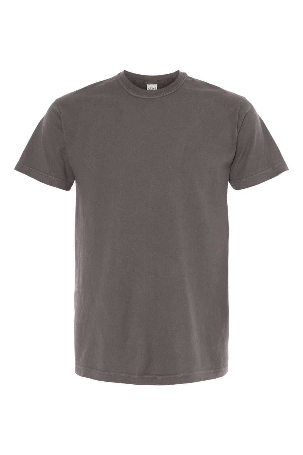 M&O 6500M Mens Vintage Garment Dyed Short Sleeve Crewneck T-Shirt Pepper Grey Flat Front