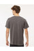 M&O 6500M Mens Vintage Garment Dyed Short Sleeve Crewneck T-Shirt Pepper Grey Model Back