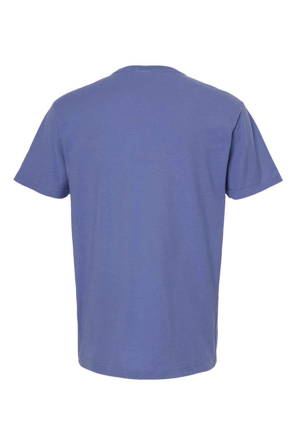 M&O 6500M Mens Vintage Garment Dyed Short Sleeve Crewneck T-Shirt Periwinkle Flat Back