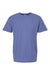 M&O 6500M Mens Vintage Garment Dyed Short Sleeve Crewneck T-Shirt Periwinkle Flat Front