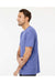 M&O 6500M Mens Vintage Garment Dyed Short Sleeve Crewneck T-Shirt Periwinkle Model Side