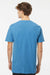 M&O 6500M Mens Vintage Garment Dyed Short Sleeve Crewneck T-Shirt Royal Caribe Blue Model Back