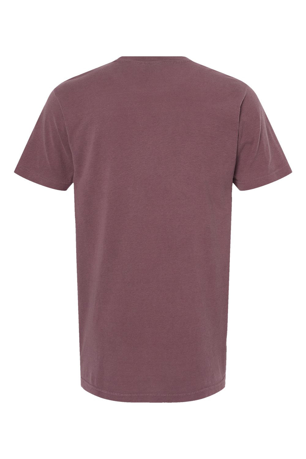 M&O 6500M Mens Vintage Garment Dyed Short Sleeve Crewneck T-Shirt Vineyard Red Flat Back