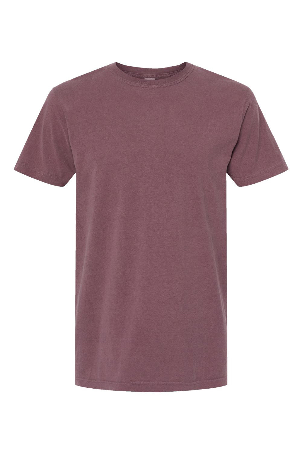 M&O 6500M Mens Vintage Garment Dyed Short Sleeve Crewneck T-Shirt Vineyard Red Flat Front