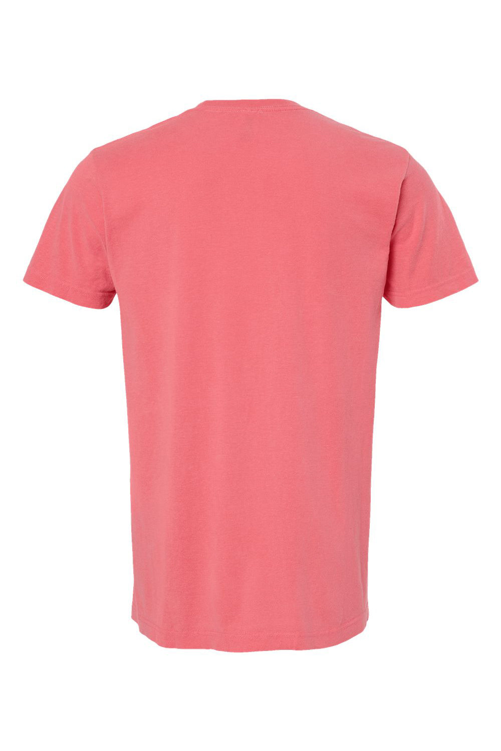M&O 6500M Mens Vintage Garment Dyed Short Sleeve Crewneck T-Shirt Watermelon Red Flat Back