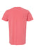 M&O 6500M Mens Vintage Garment Dyed Short Sleeve Crewneck T-Shirt Watermelon Red Flat Back